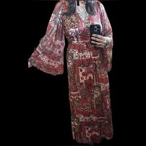 Vintage angel sleeve Maxi Dress